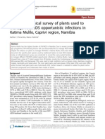 Ethnobotanical Survey of Plants Used To Manage HIV - AIDS Opportunistic Infections - 2010