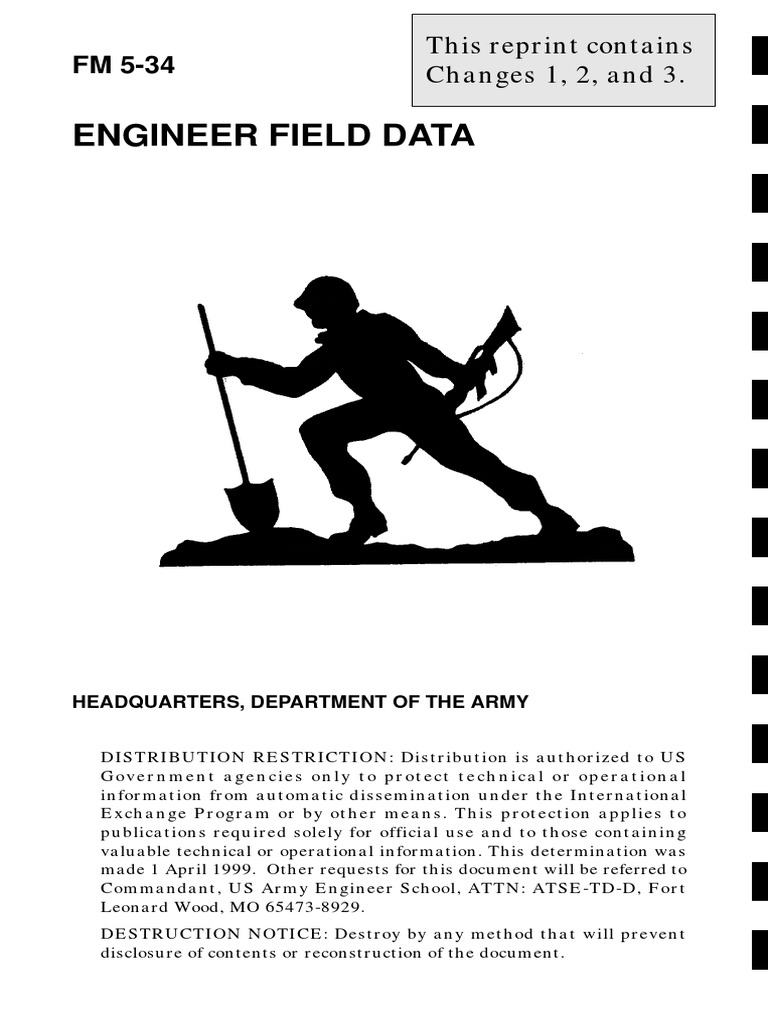 FM 5 34 Engineer Field Data PDF Military Military Science