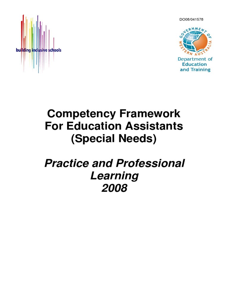 Competency Framework For Education Assistants (Special Needs) FINAL