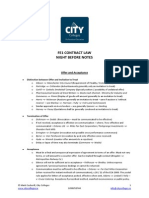 Contract Law Night Before Notes PDF