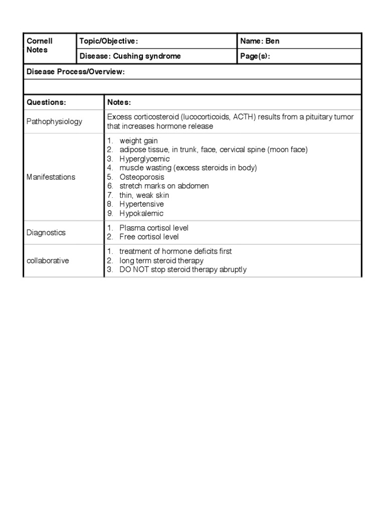 Cushing Syndrome Overview and Management | PDF | Self-Improvement ...