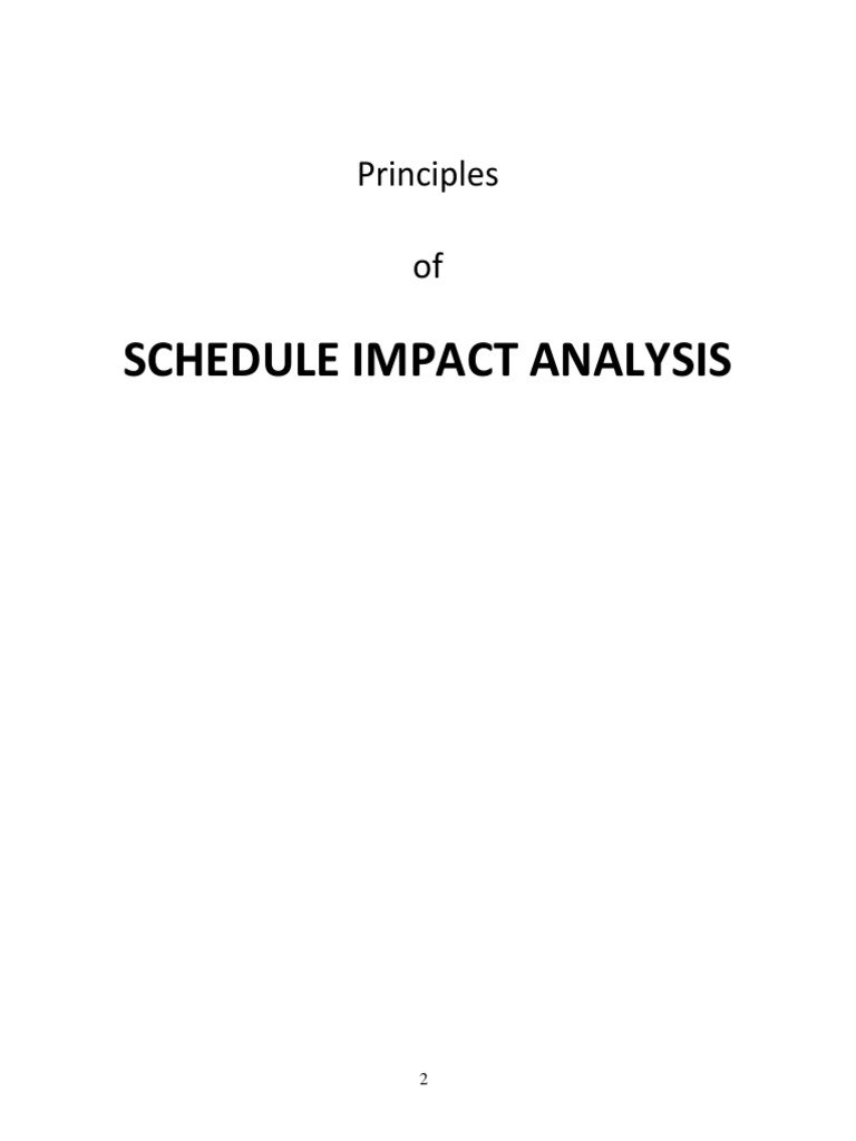 Schedule Impact Analysis Principles | PDF | Business | Technology ...