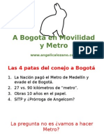 Conejo A Bogotá en Movilidad y Metro
