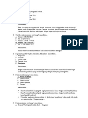 Soal Soal Surat Dinas Pdf