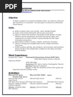 frances manzone resume