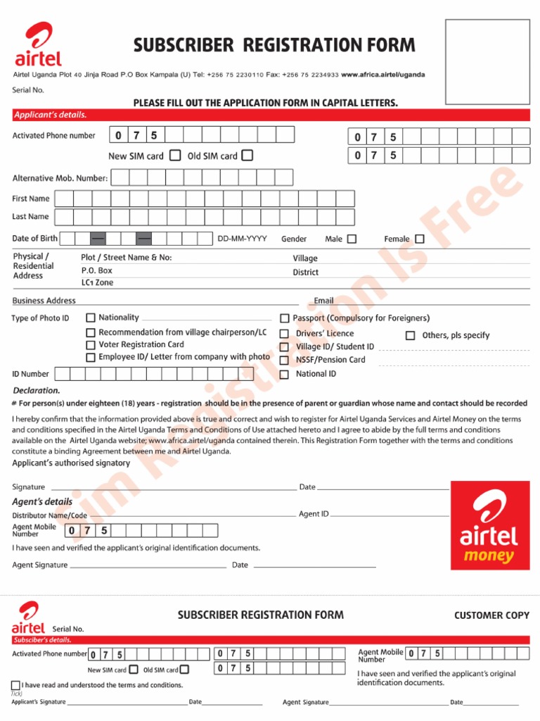 Generic enrollment form