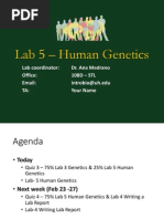 Download Lab 5  Human Genetics by PLZ DONT SN264558785 doc pdf