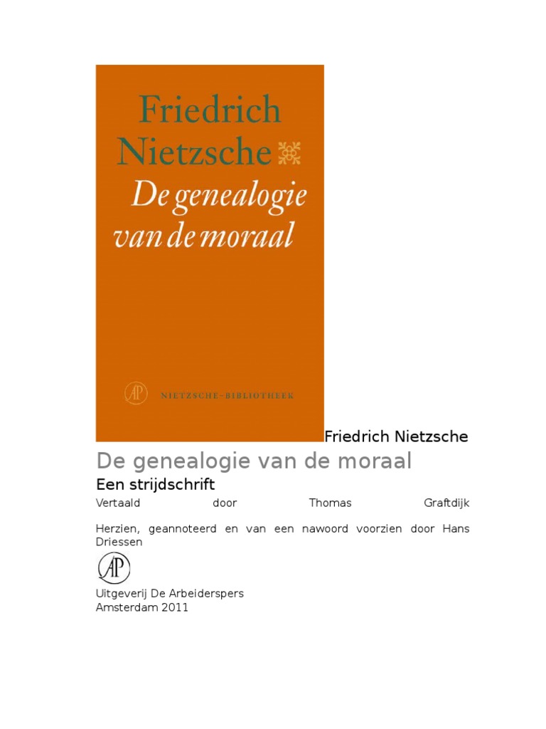 Genealogie Van de Moraal PDF