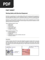 Working Safely With Electrical Equipment