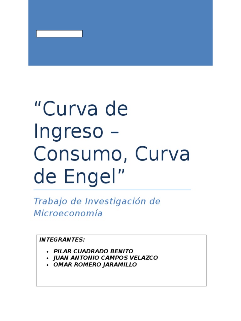 Curvas de Ingreso y Engel en Microeconomía | PDF | Curva de demanda ...