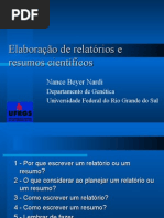 ELABORACAODERELATORIOSERESUMOS CIENTIFICOS