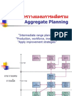 การวางแผนการผลิตรวม Aggregate Planning