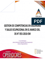 GESTION DE COMPETENCIAS EN SEGURIDAD Y SALUD OCUPACIONAL EN EL MARCO DEL DS Nº 055-2010-EM