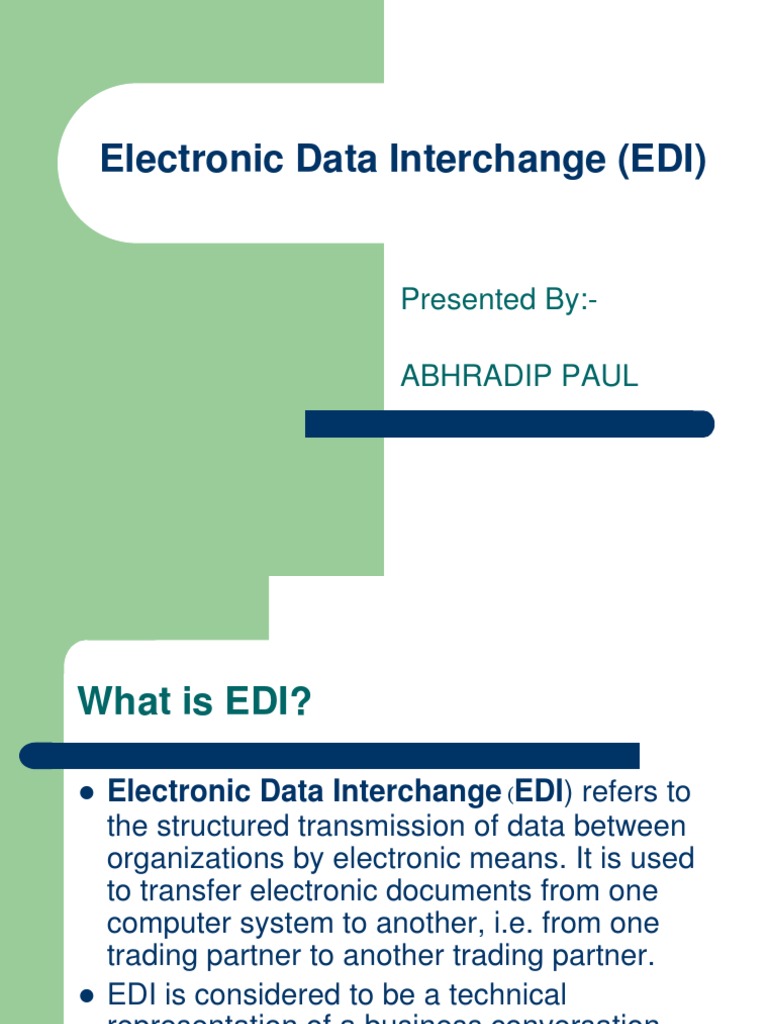 Electronic Data Interchange EDI | PDF