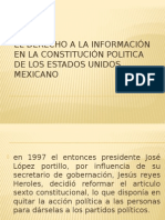 El Derecho a La Información en La Constitución Politica