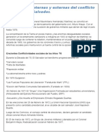 Causas Internas y Externas Del Conflicto Armado en El Salvador