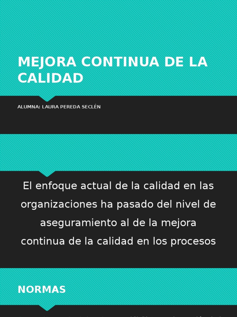 Mejora Continua de la Calidad ISO 9001 | PDF | Gestión de la calidad ...