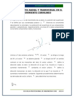 Componentes Radial y Transversal en El Movimiento Curvilineo