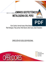 MAPA DE DOMINIOS GEOTECTÓNICOS Y METALOGENIA DEL PERÚ
