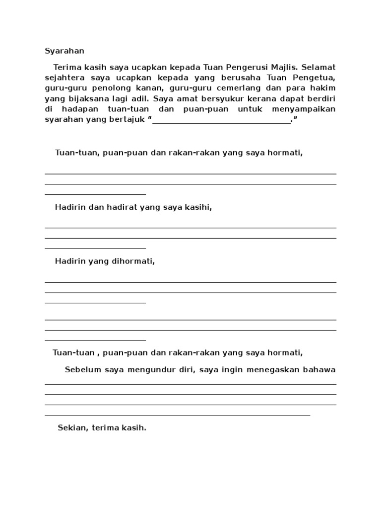 Format Syarahan