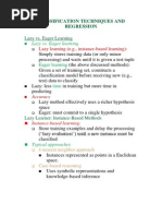 Data Mining- Other Classifiers