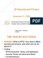 6.857: RFID Security and Privacy: November 2, 2004