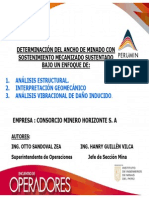 DETERMINACIÓN DEL ANCHO DE MINADO CON SOSTENIMIENTO MECANIZADO SUSTENTADO BAJO UN ENFOQUE DE