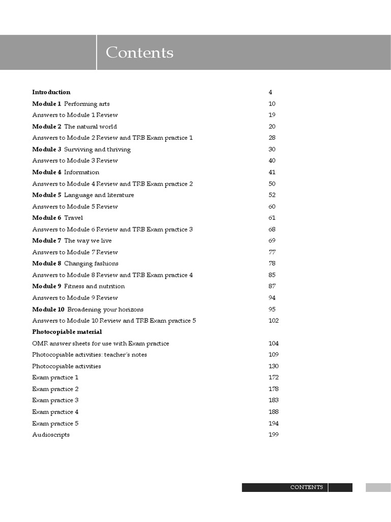 003 Expert Proficiency Contents