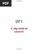 Unit V: AC Voltage Controller and Cycloconverter