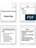 Database Design: INFO2040 Distributed Computing Technologies Topics