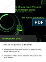 A review on Initial returns of Malaysian IPOs and Shari'a-compliant status