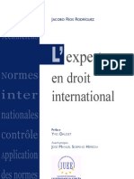 L'Expert en Droit International - Jacobo Rios Rodriguez - Editions Pedone
