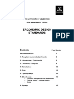 Architectural Standard - University of Melbourne - Ergonomic Design Standards