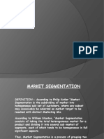Market Segment and Segmental Analysis