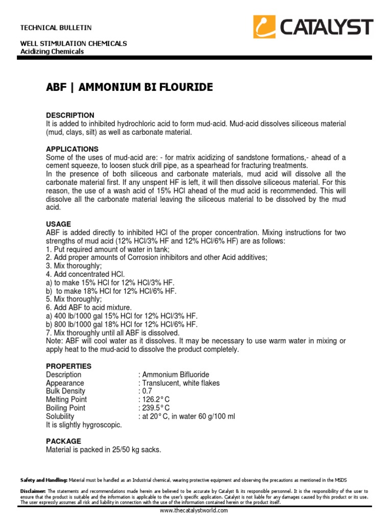 Abf | PDF | Hydrochloric Acid | Silicon Dioxide