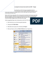 Cara Membuat Dokumen Menjadi Read Only Di Microsoft Word 2007