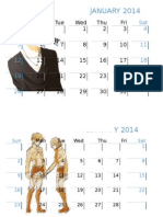 2014 Calendar Months