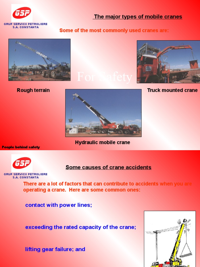 For Safety The Major Types of Mobile Cranes PDF Crane (Machine