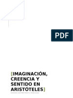 Imaginación, Creencia y Sentido en Aristóteles. Lucas Baulán.