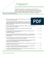 Air Compressor Tank Checklist