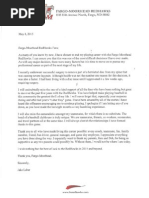 Jake Laber's Retirement Letter