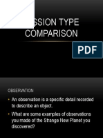 Mission Type Comparison