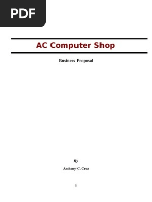  AC Computer Shop - Business Proposal