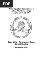 ARMY MOUNTAIN WARFARE SCHOOL MANUAL - BASIC MILITARY 