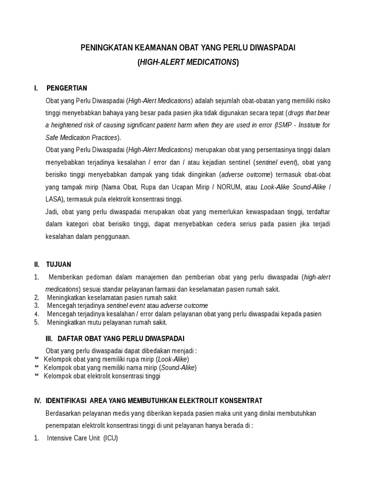Peningkatan Keamanan Obat Yang Perlu Diwaspadai Peningkatan Keamanan Obat Yang Perlu Diwaspadai