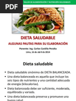 Taller de Nutrición. Cuarta Sesión.