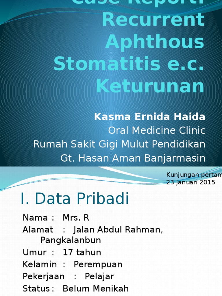 Case Report Oral Medicine PDF