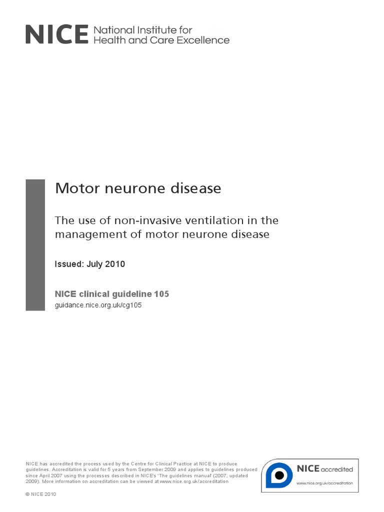 Motor Neurone Disease NICE Guidelines PDF Amyotrophic Lateral