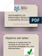 Taller de Inducción PPT (Instrumento de Monitoreo Pedagógico de Docentes en Aula)