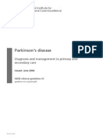 Parkinson's Disease NICE guidelines